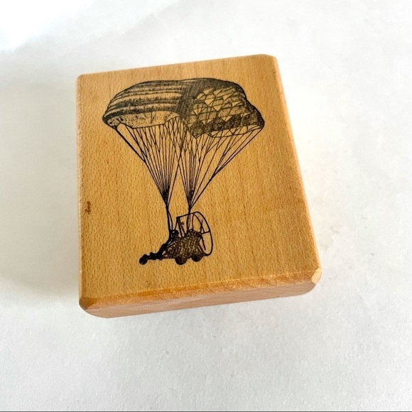 Paraplane Powered Parachute Rubber Stamp Crafting - Picture 1 of 6